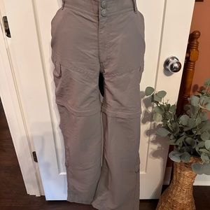 The North Face Women’s Sedona Sage Gray nylon convertible snap zipper 14 pants